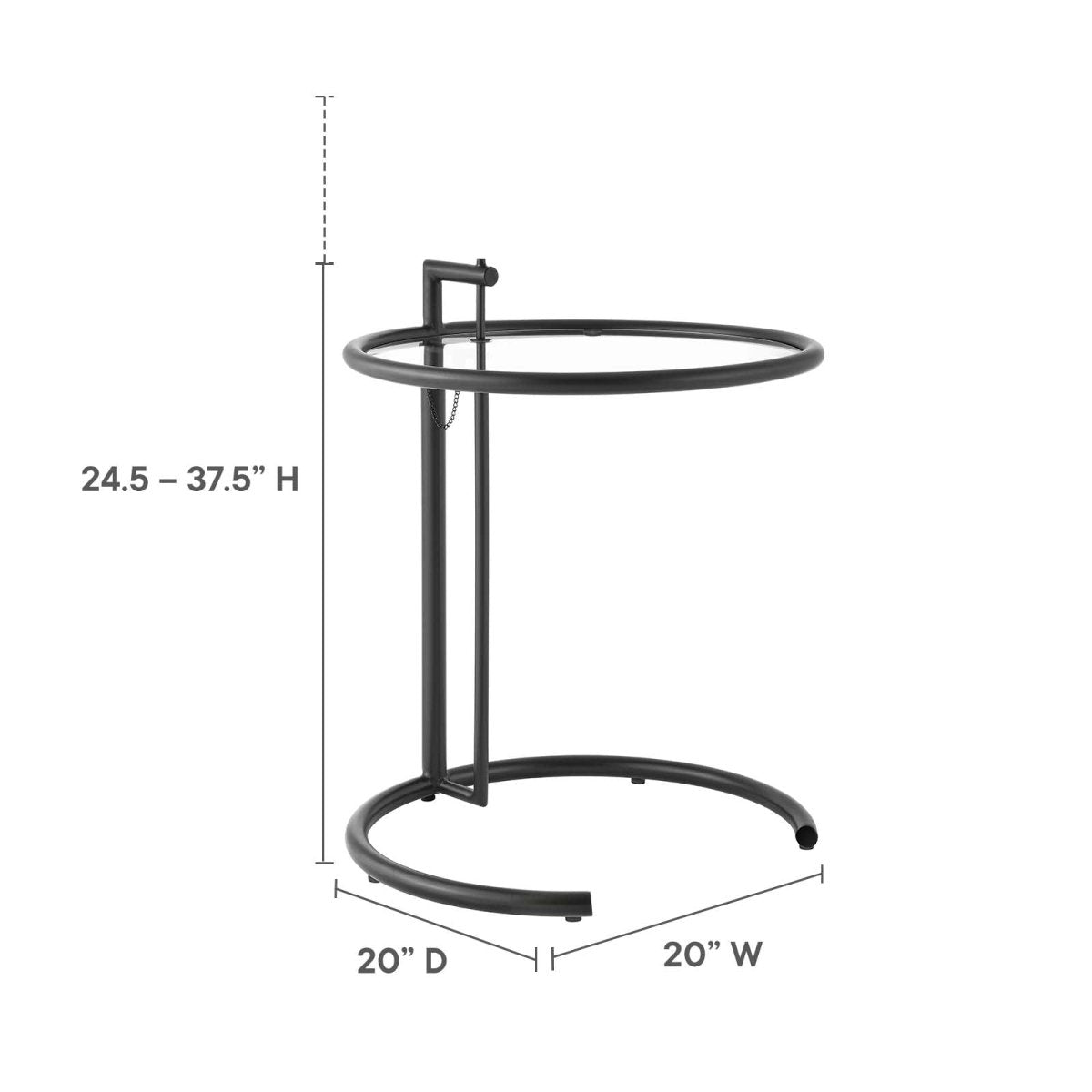 Eileen Gray Metal Side Table - BUILDMYPLACE