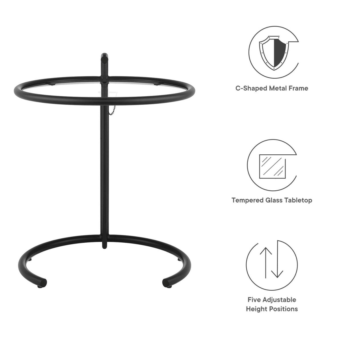 Eileen Gray Metal Side Table - BUILDMYPLACE