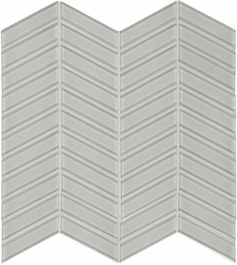 Element Mist Chevron Glossy Glass Mosaic