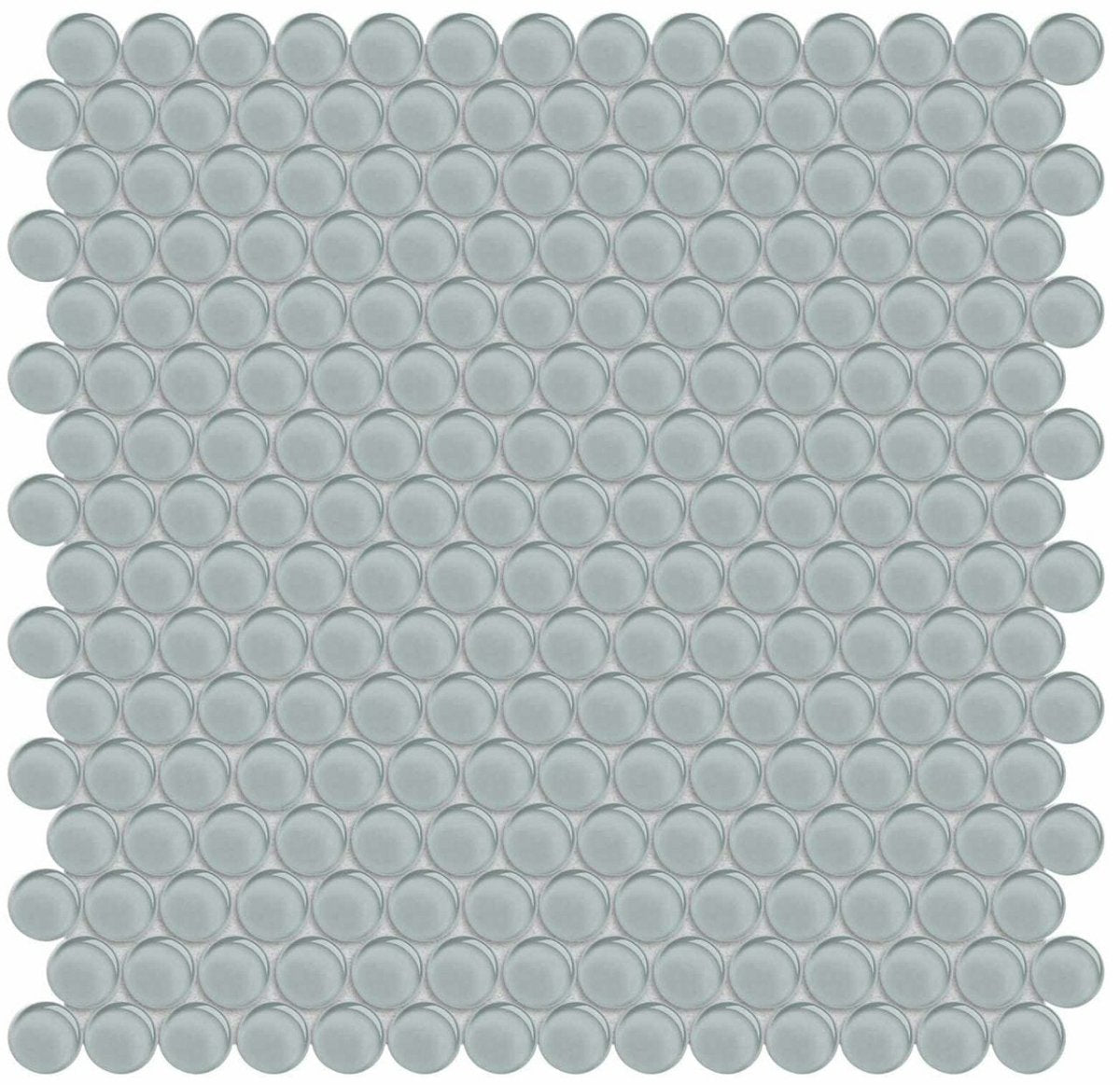 Element Shadow Penny Round Glossy Glass Mosaic - BUILDMYPLACE