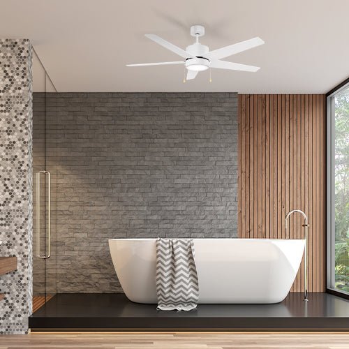 EMPIRE 52 inch 5 - Blade Ceiling Fan with LED Light & Pull Chain - LEDMyPlace