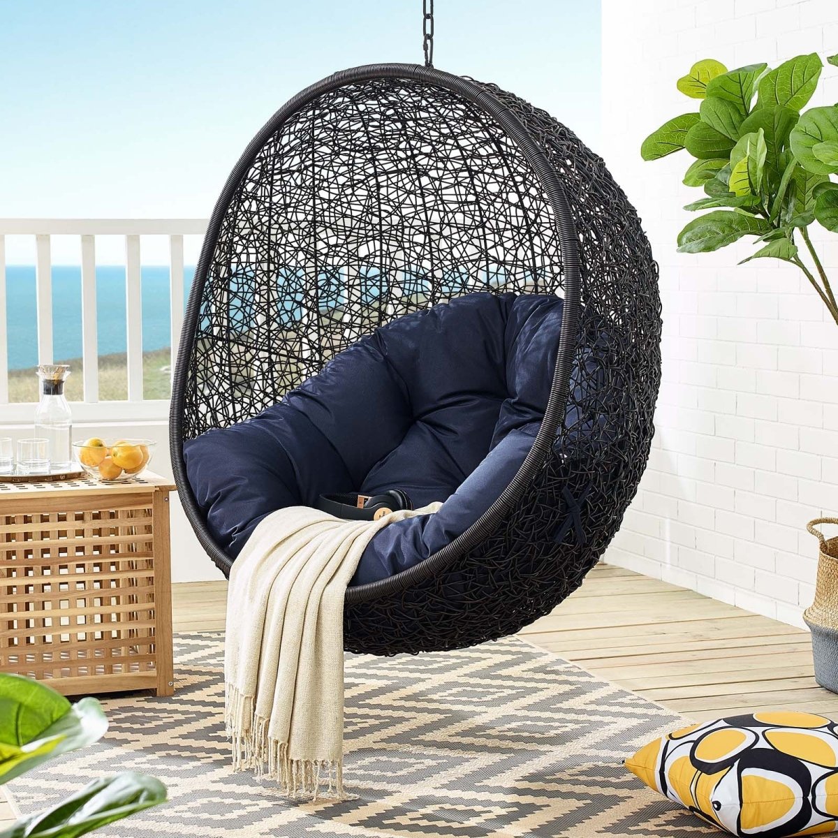 Encase Swing Outdoor Patio Lounge Chair Without Stand - BUILDMYPLACE
