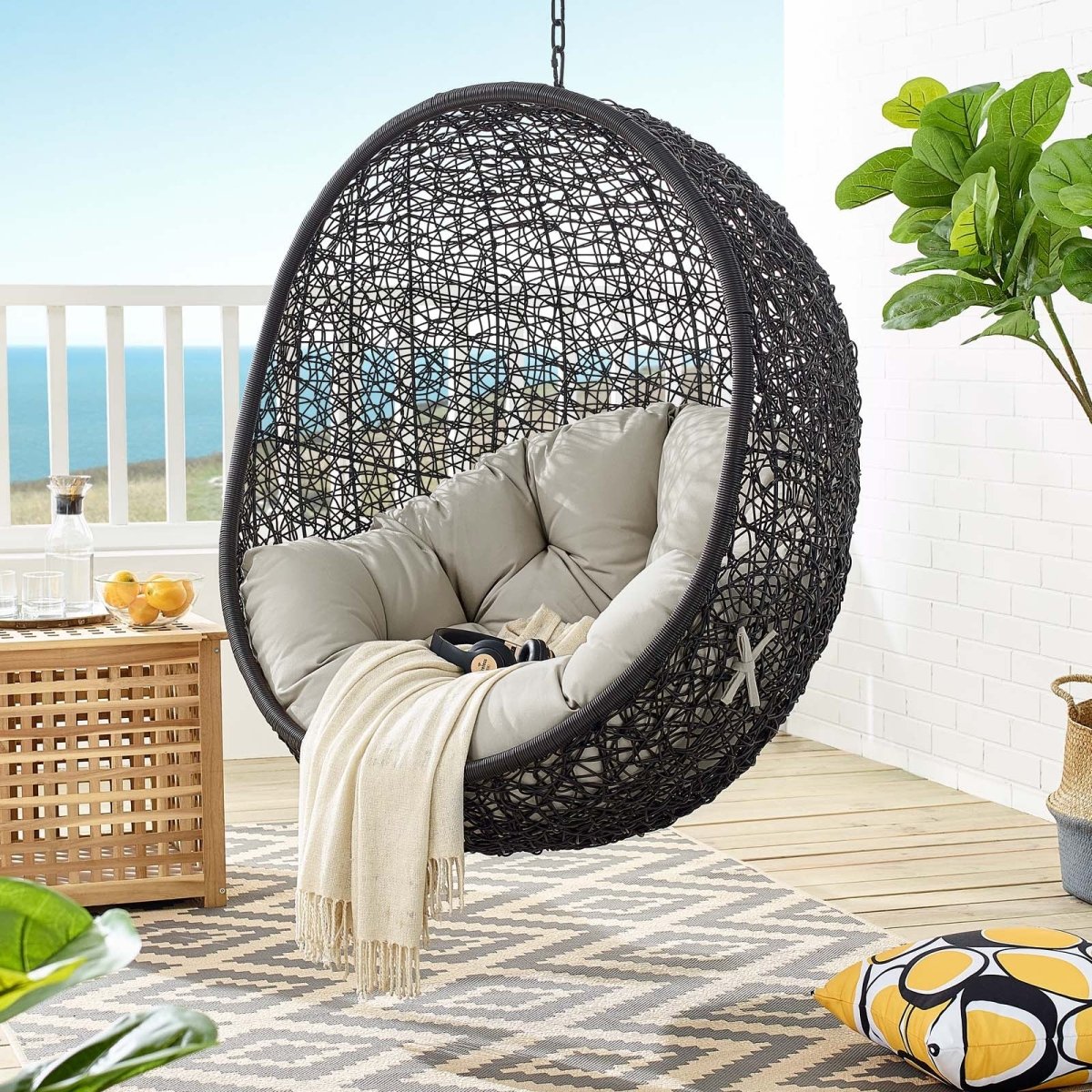 Encase Swing Outdoor Patio Lounge Chair Without Stand - BUILDMYPLACE
