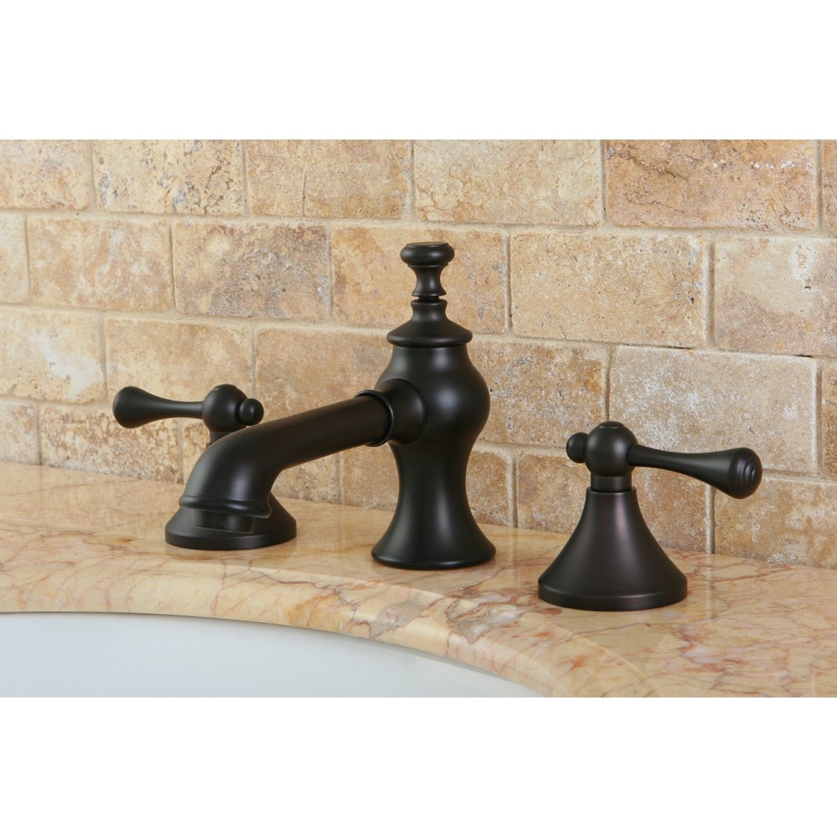English Country 8" Widespread Bathroom Faucet - BUILDMYPLACE
