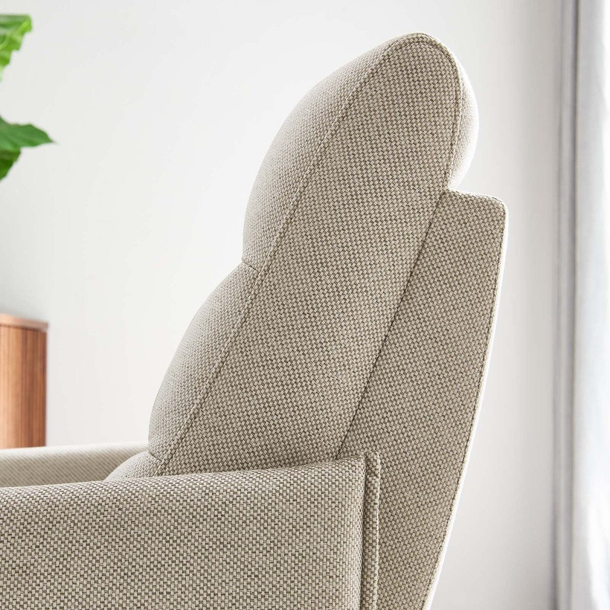 Etta Upholstered Fabric Lounge Chair - BUILDMYPLACE