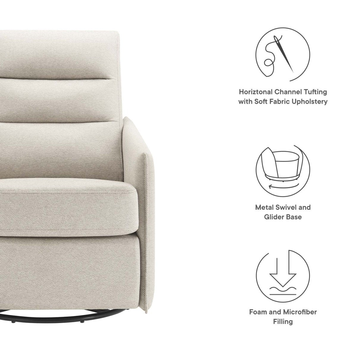 Etta Upholstered Fabric Lounge Chair - BUILDMYPLACE