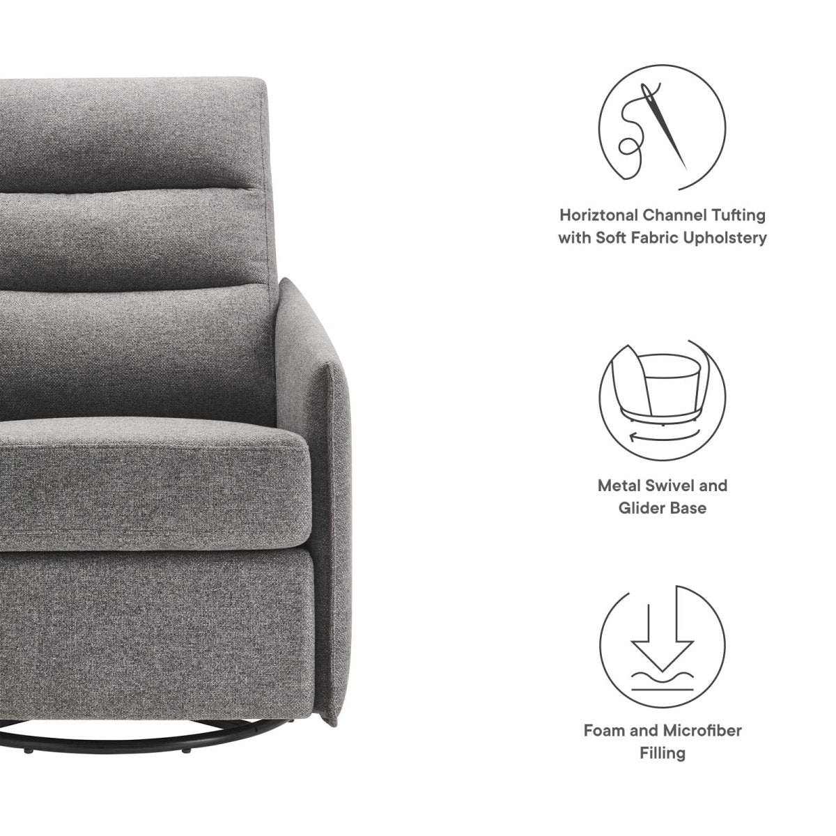 Etta Upholstered Fabric Lounge Chair - BUILDMYPLACE
