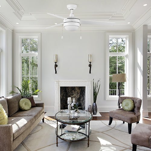 EVERETT 48 Inch 3 - Blade Ceiling Fan with LED Light & Pull Chain - LEDMyPlace