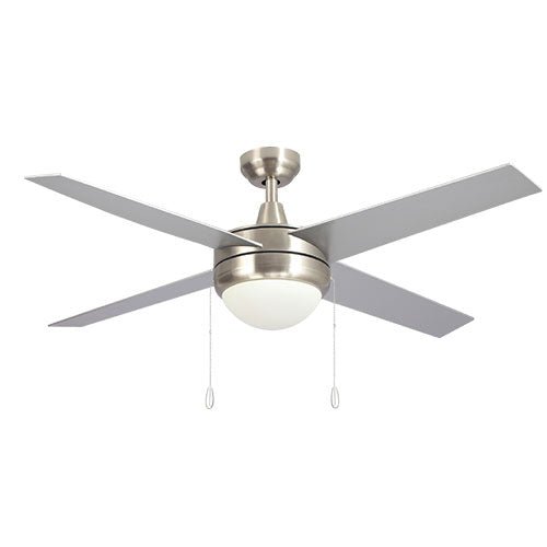 EVERETT 48 inch 4 - Blade Ceiling Fan with LED light & Pull Chain - LEDMyPlace