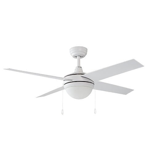 EVERETT 52 inch 4 - Blade Ceiling Fan with LED Light & Pull Chain - LEDMyPlace