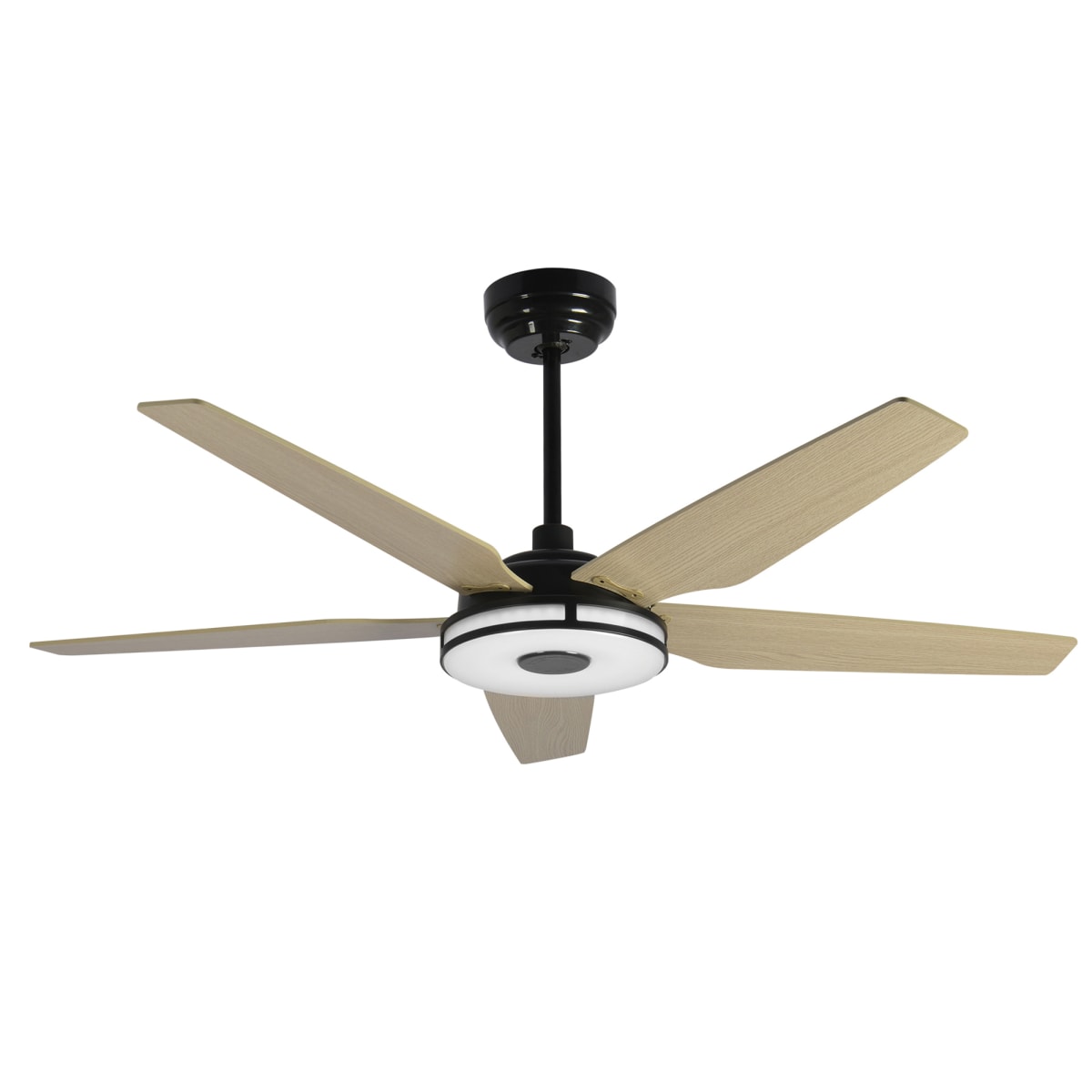 Explorer 52 in. (5 - Blade) Best Smart Ceiling Fan w/ Light & Remote, Black/Marble Pattern Finish, Works w/ Alexa/Google Home/Siri - LEDMyPlace
