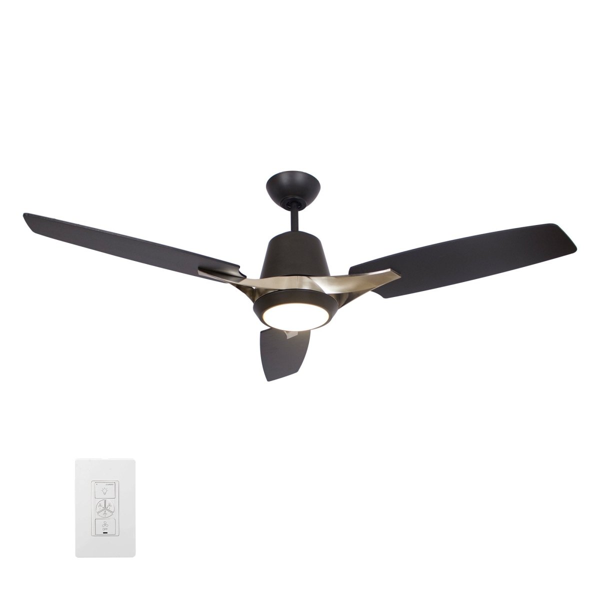 Exton 52'' Best Smart Ceiling Fan with wall control, Light Kit Included, Works with Google Assistant and Amazon Alexa,Siri Shortcut - LEDMyPlace