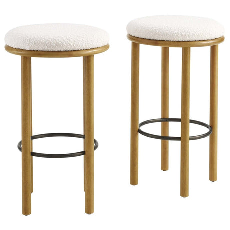 Fable Boucle Fabric Bar Stools - Set of 2 - BUILDMYPLACE