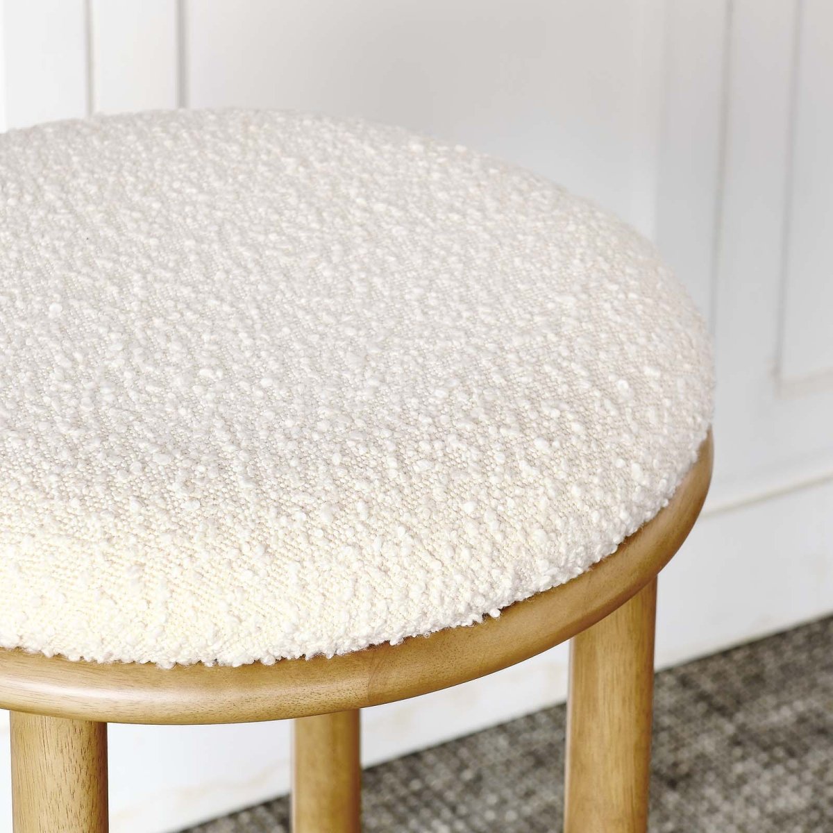 Fable Boucle Fabric Bar Stools - Set of 2 - BUILDMYPLACE