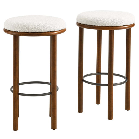 Fable Boucle Fabric Bar Stools - Set of 2 - BUILDMYPLACE