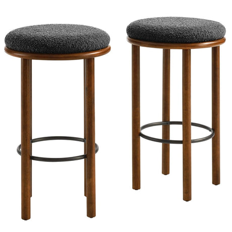 Fable Boucle Fabric Bar Stools - Set of 2 - BUILDMYPLACE
