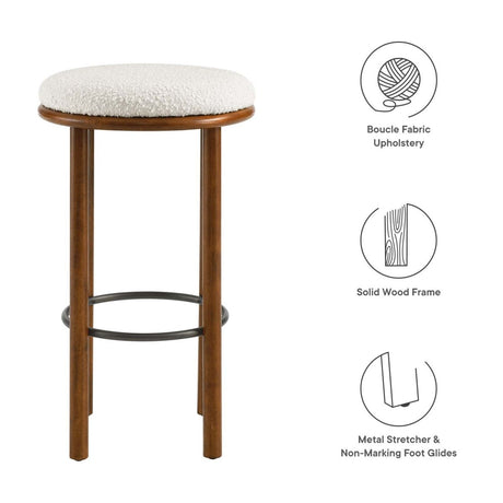 Fable Boucle Fabric Bar Stools - Set of 2 - BUILDMYPLACE