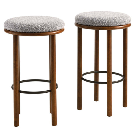 Fable Boucle Fabric Bar Stools - Set of 2 - BUILDMYPLACE