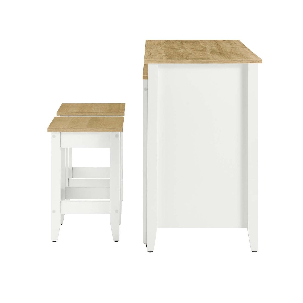 Farmstead 3 - Piece Kitchen Island and Stool Set - BUILDMYPLACE