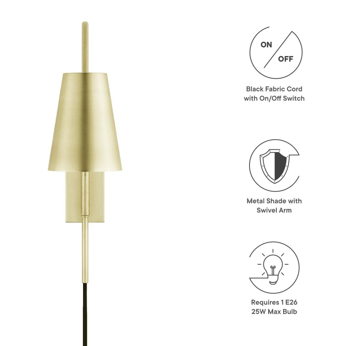 Faye Metal Wall Sconce - BUILDMYPLACE