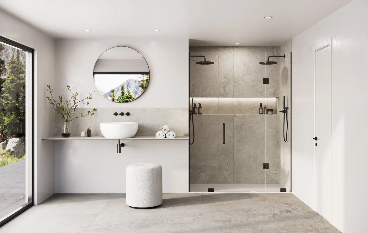 Ecostone Pre-Fab 32 X 90 Matte Porcelain Tile in Fossil Cross Cut