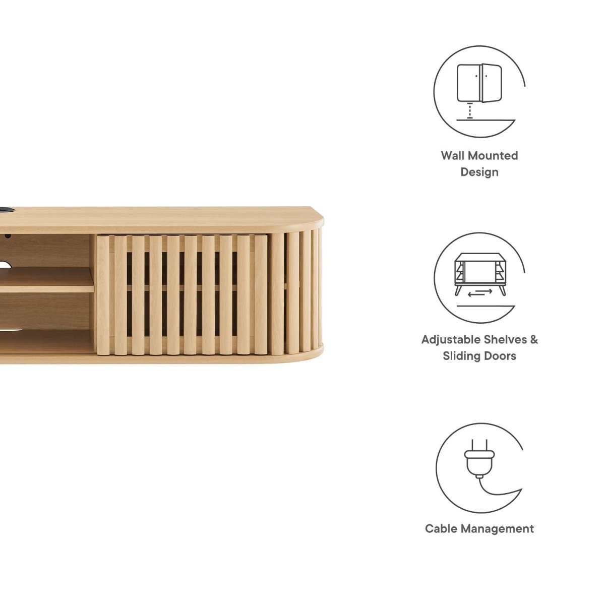 Fortitude 63" Wall - Mounted TV Stand - BUILDMYPLACE