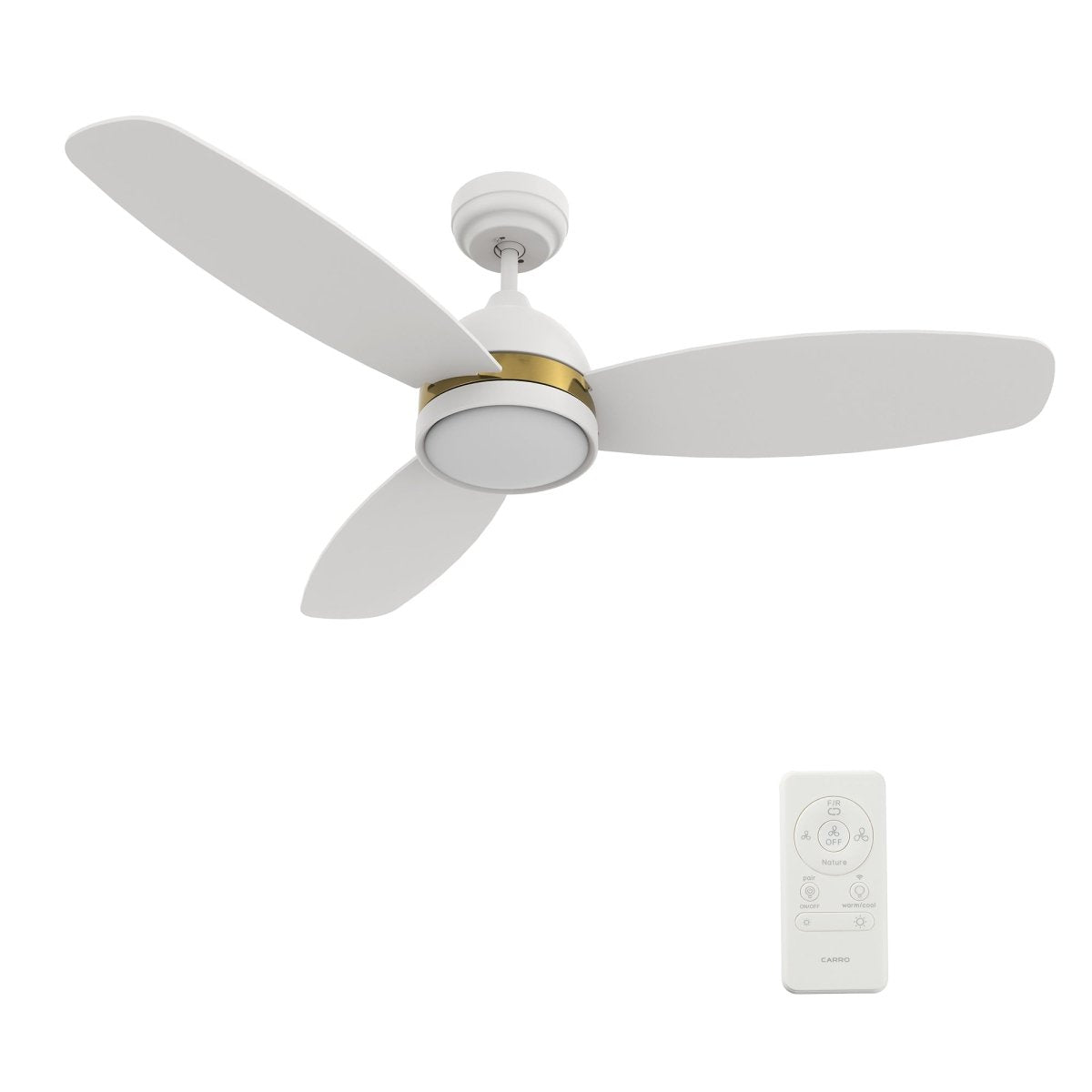 FREMONT 48 inch 3 - Blade Smart Ceiling Fan with LED Light & Remote - LEDMyPlace