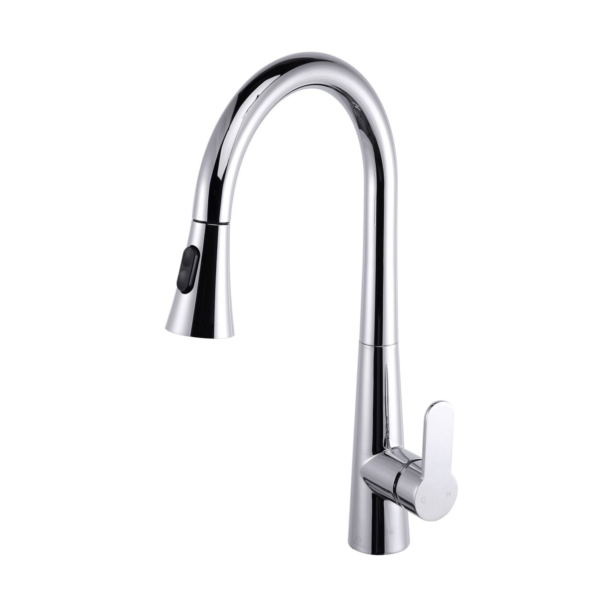 Furio Brass Kitchen Faucet w/ Pull Out Sprayer - Chrome - BUILDMYPLACE