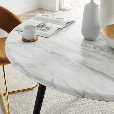 Gallant Round Performance Artificial Marble Dining Table - BUILDMYPLACE