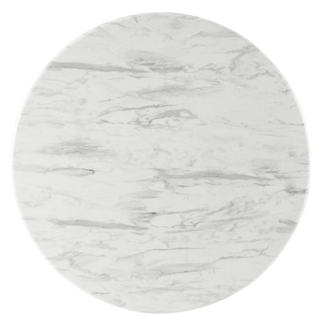 Gallant Round Performance Artificial Marble Dining Table - BUILDMYPLACE