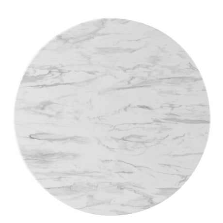Gallant Round Performance Artificial Marble Dining Table - BUILDMYPLACE