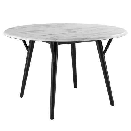 Gallant Round Performance Artificial Marble Dining Table - BUILDMYPLACE