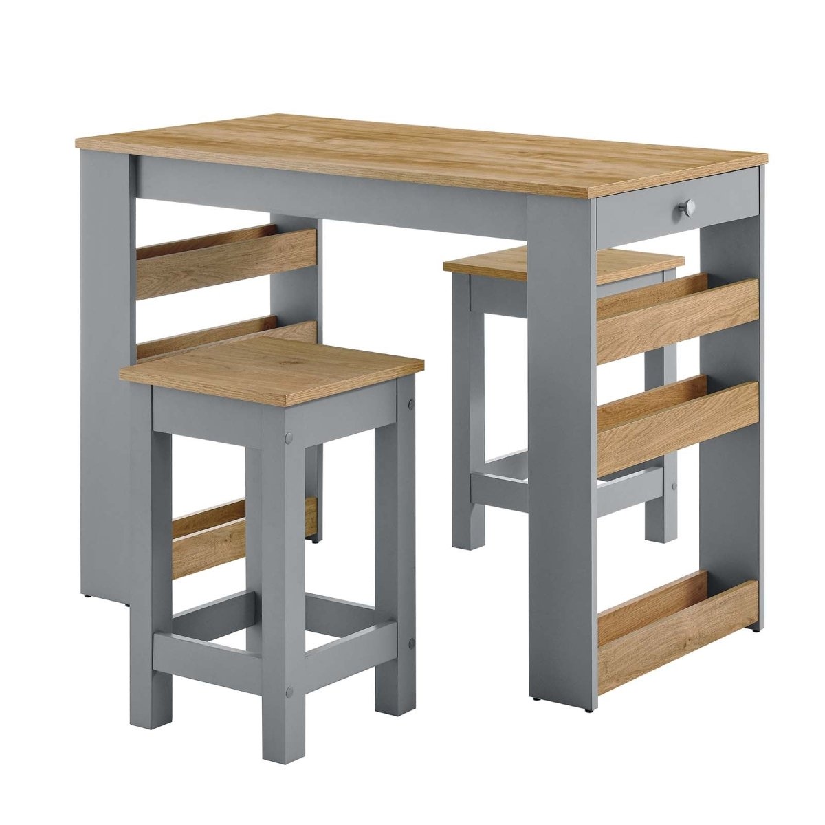 Galley 3 - Piece Kitchen Island and Stool Set - BUILDMYPLACE