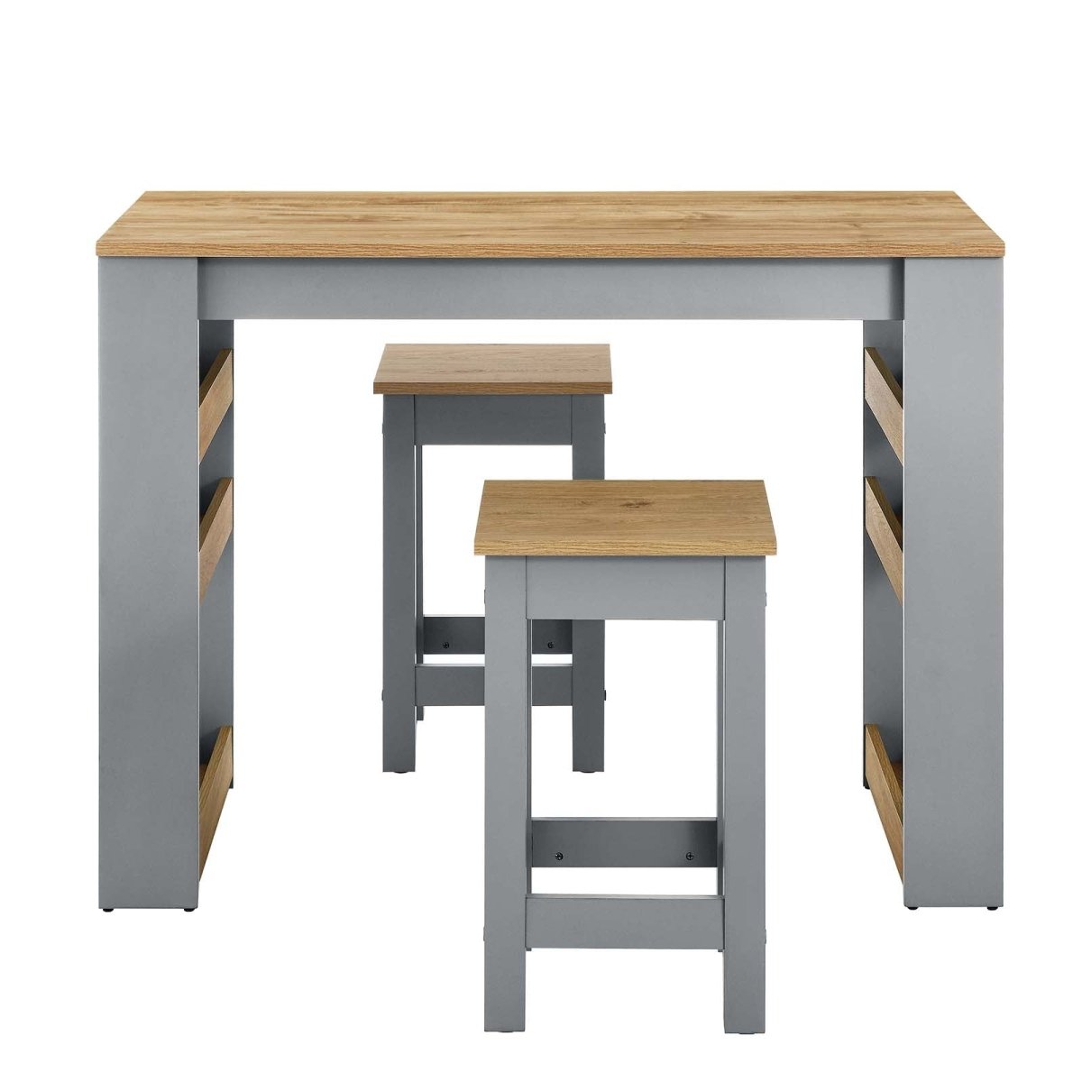 Galley 3 - Piece Kitchen Island and Stool Set - BUILDMYPLACE