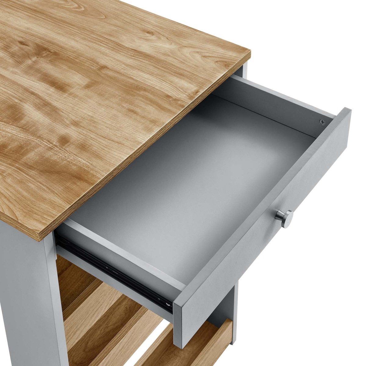 Galley 3 - Piece Kitchen Island and Stool Set - BUILDMYPLACE