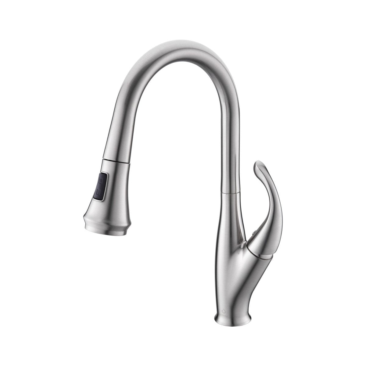 Garbatella Brass Kitchen Faucet w/ Pull Out Sprayer - Brushed Nickel - BUILDMYPLACE