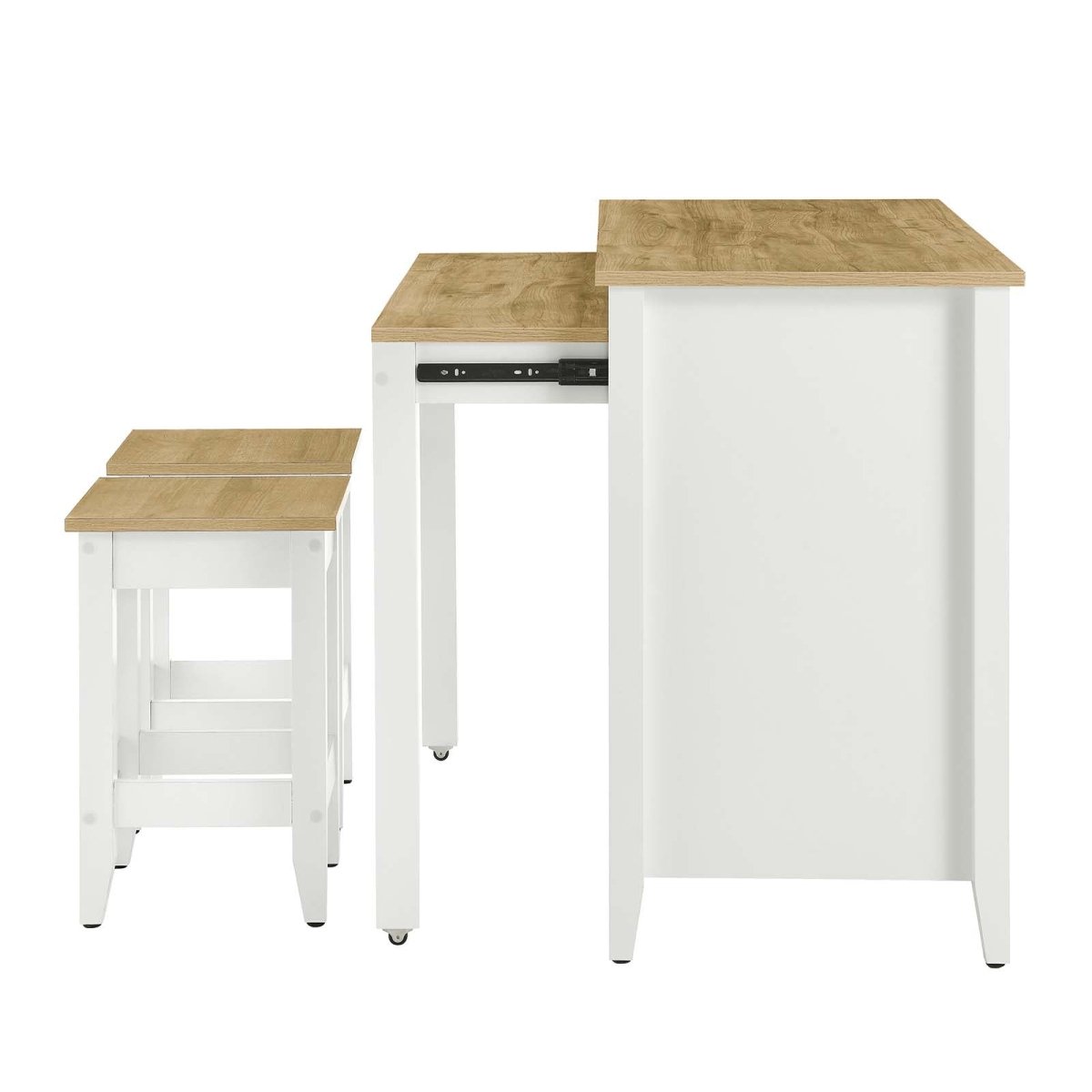 Garland 3 - Piece Kitchen Island and Stool Set - BUILDMYPLACE