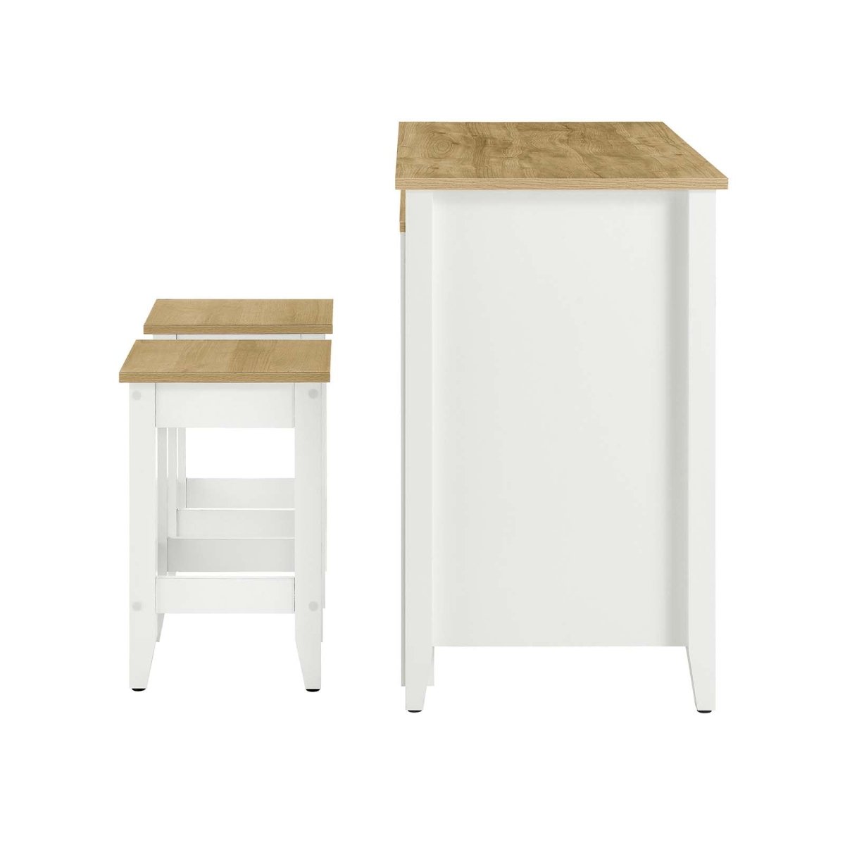 Garland 3 - Piece Kitchen Island and Stool Set - BUILDMYPLACE