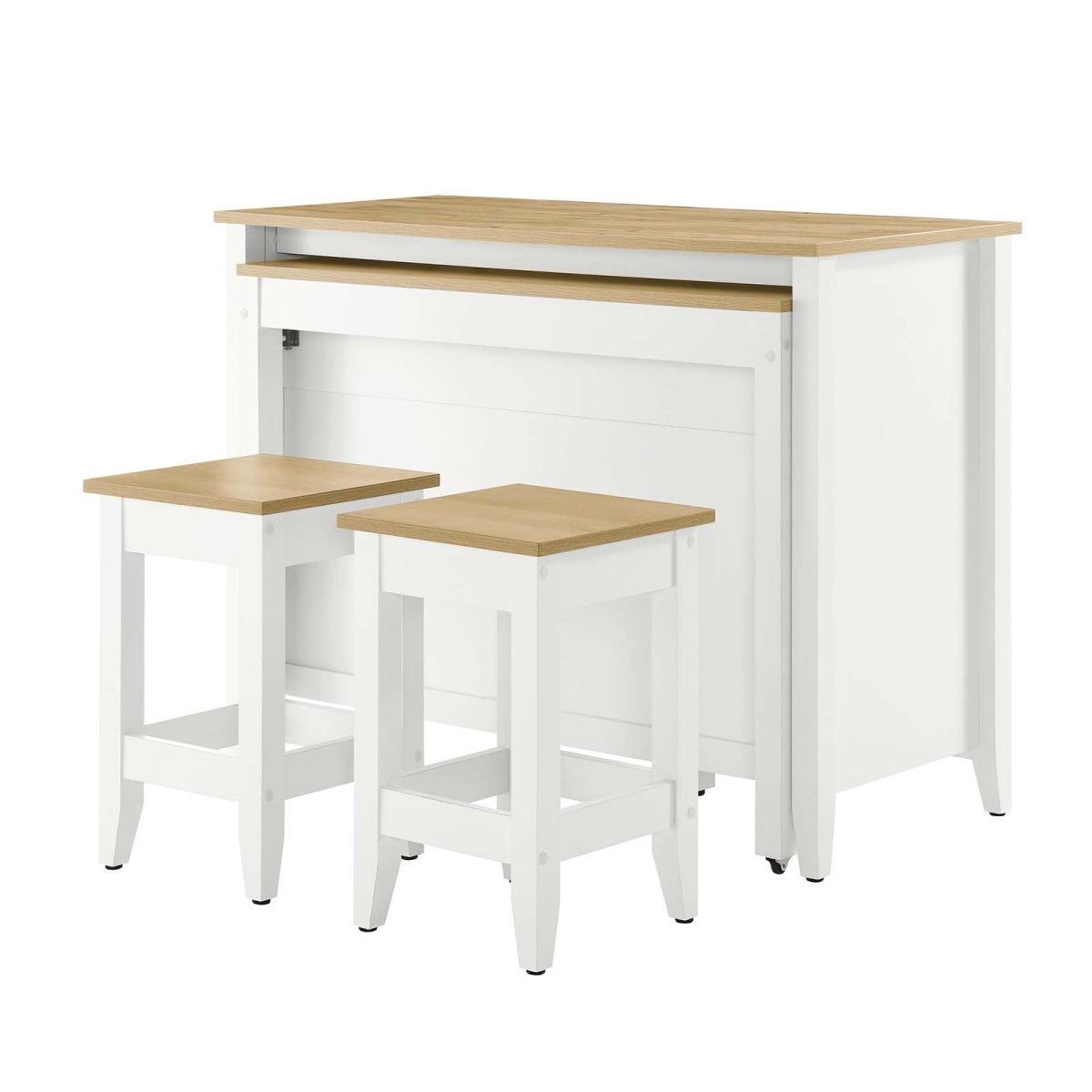 Garland 3 - Piece Kitchen Island and Stool Set - BUILDMYPLACE