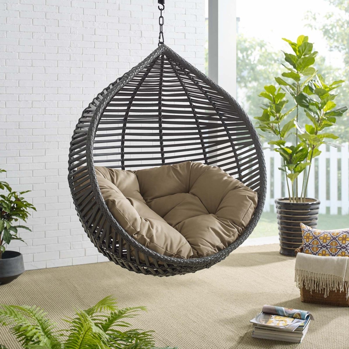 Garner Teardrop Outdoor Patio Swing Chair Without Stand - BUILDMYPLACE