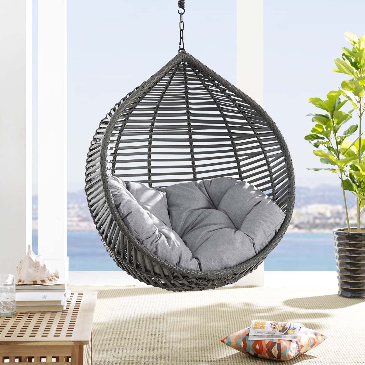 Garner Teardrop Outdoor Patio Swing Chair Without Stand - BUILDMYPLACE