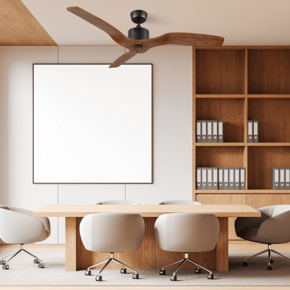 GARNETT 52 inch 3 - Blade No Light Ceiling Fan with Remote - LEDMyPlace