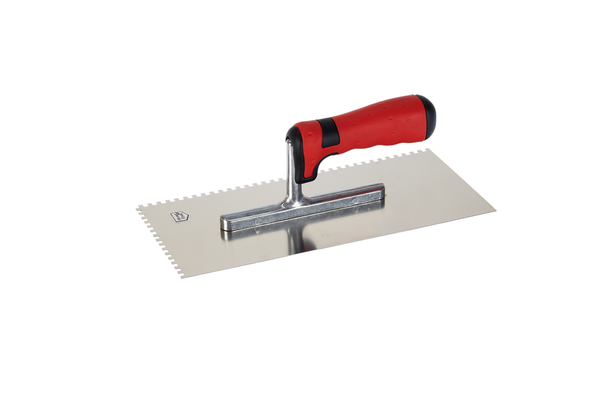 Smoothing Trowel - W - 5-1/2 in. Square Notched With Soft Grip - Stainless Steel | T 111