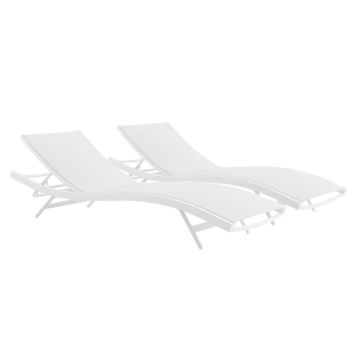 Glimpse Outdoor Patio Mesh Chaise Lounge Set of 2 - BUILDMYPLACE