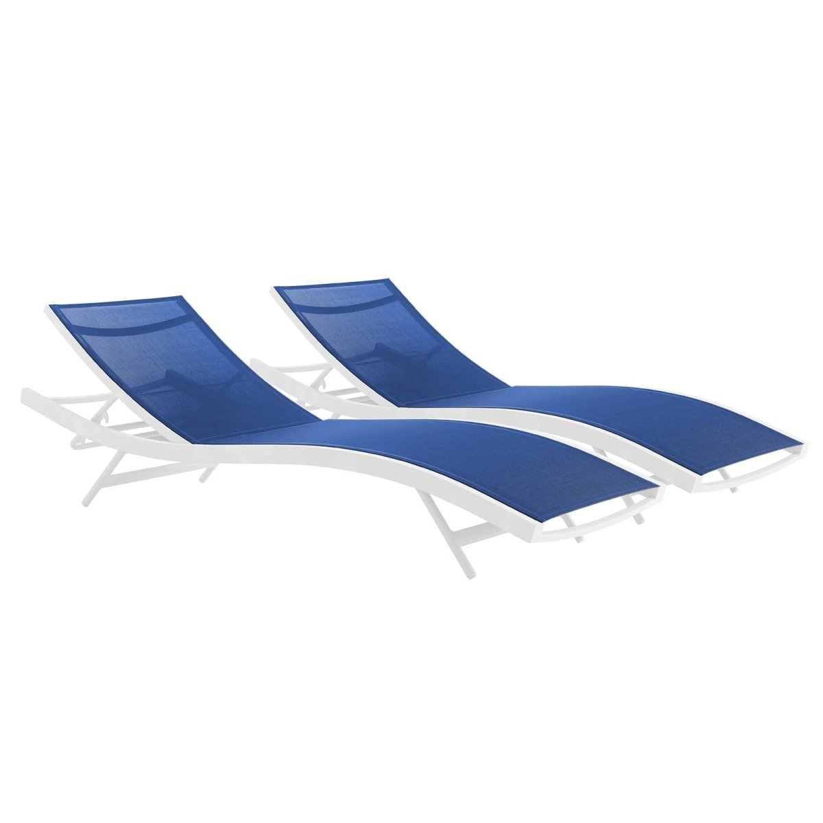 Glimpse Outdoor Patio Mesh Chaise Lounge Set of 2 - BUILDMYPLACE