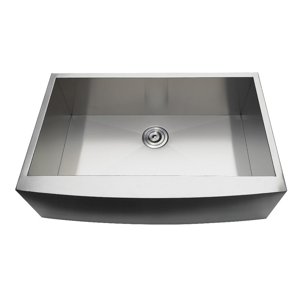 Gourmetier 33" x 21" Undermount Stainless Steel Farmhouse Kitchen Sink, Brushed - BUILDMYPLACE