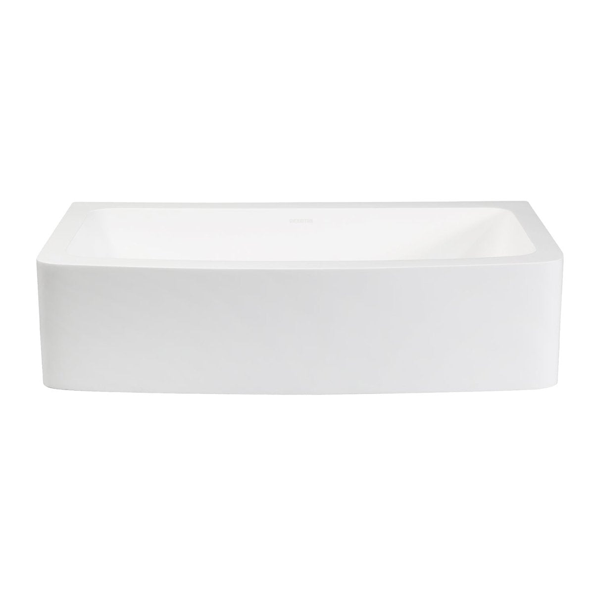 Gourmetier Solid Surface 36" x 22" Farmhouse Single Bowl Kitchen Sink, Matte White - BUILDMYPLACE
