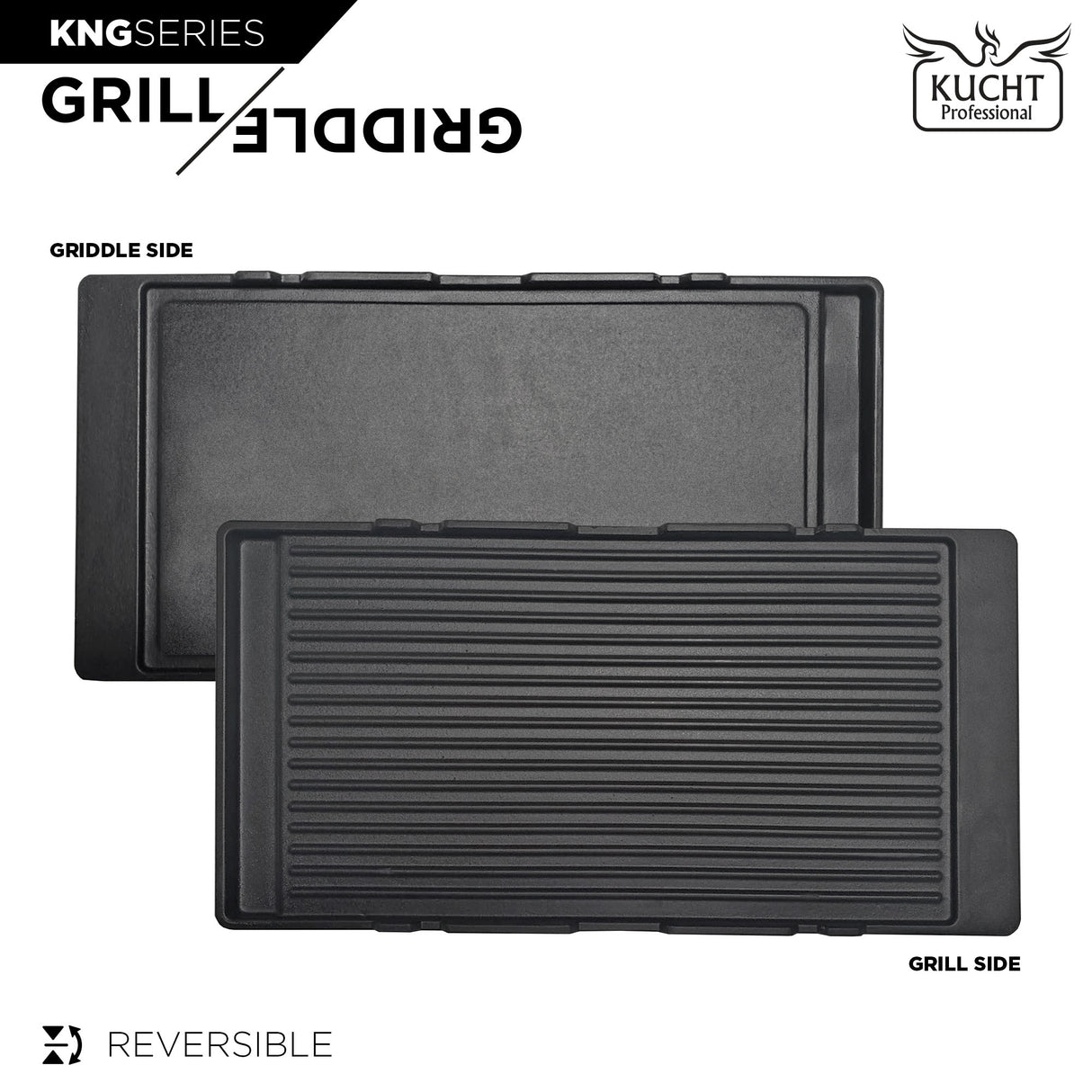 KNG SERIES Cast Iron Reversible Grill Griddle