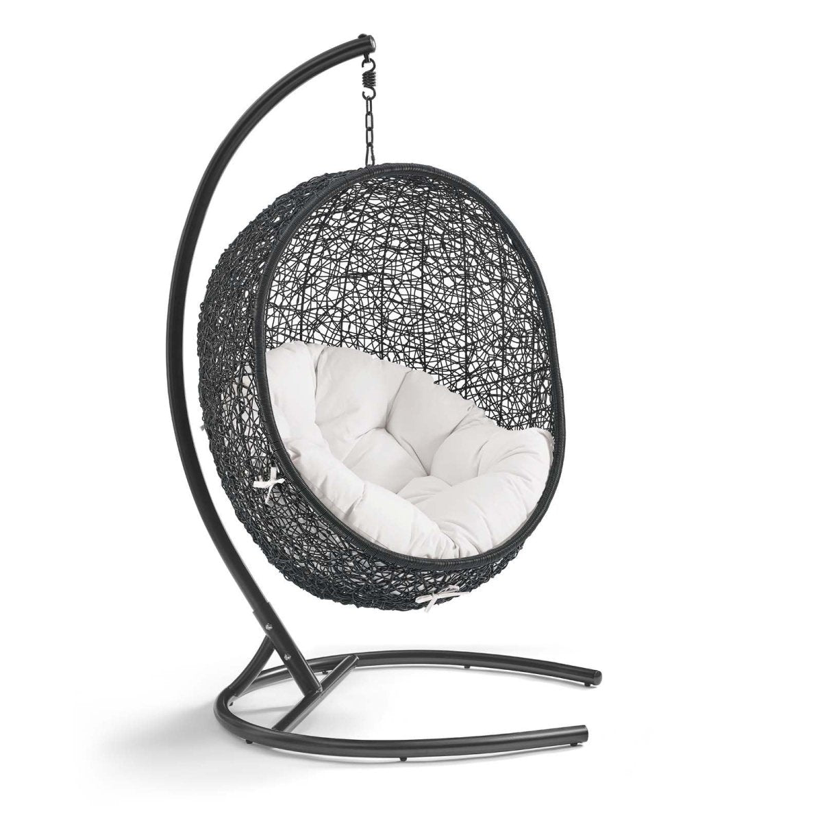 Hanging Basket Swing Chair For Indoor and Outdoor Decor - Encase Swing Outdoor Patio Lounge Chair - BUILDMYPLACE