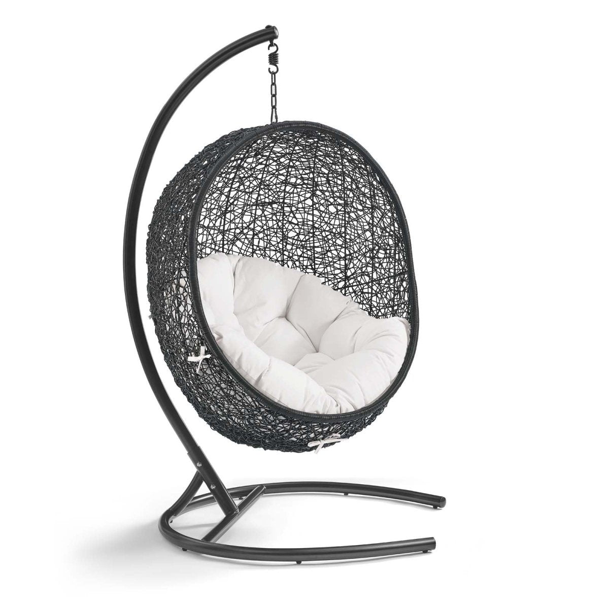 Hanging Basket Swing Chair For Indoor and Outdoor Decor - Encase Swing Outdoor Patio Lounge Chair - BUILDMYPLACE